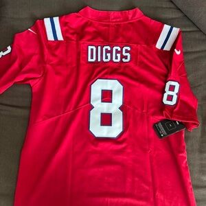 Stefon Diggs New England patriots red alternate Nike jersey men’s size M, L, XL